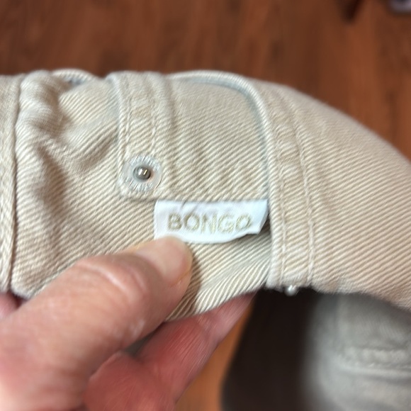 Bongo 90s High Rise Tan Jean Shorts, khaki denim, 9 - Picture 5 of 10